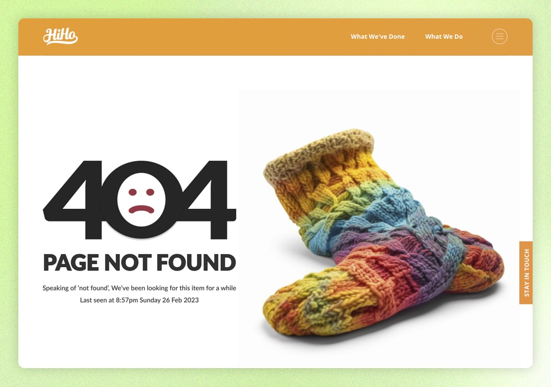 HiHo 404 page example
